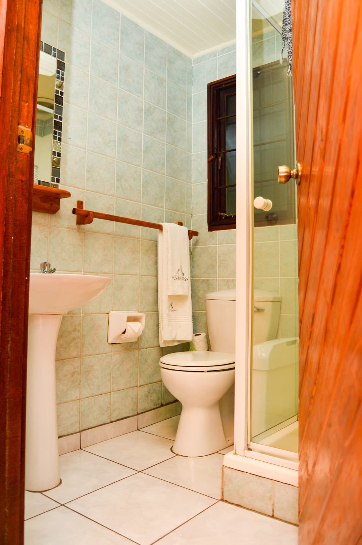 Deluxe Chalet ensuite bathroom with glass shower